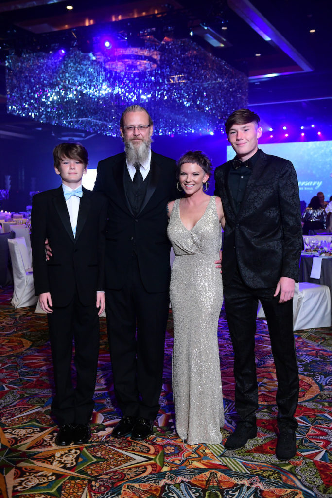 Levi, Chip, Deah, and Marston Fisher at the 20th anniversary Houston JDRF Promise Ball. (Photo by Daniel Ortiz)