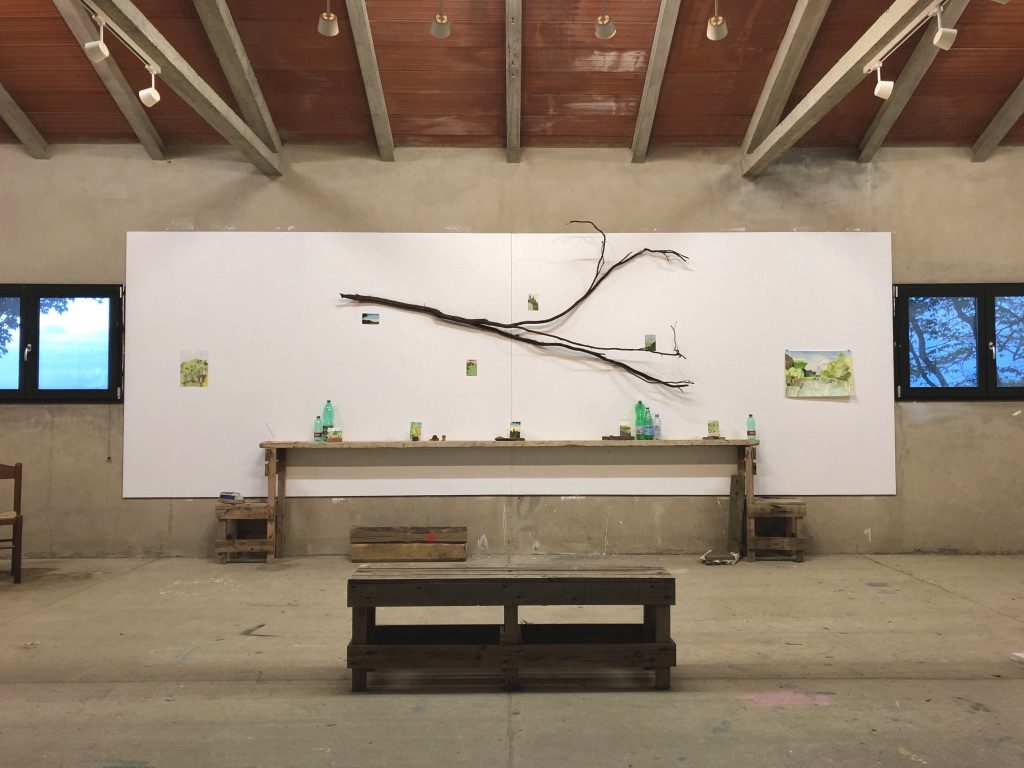 A new world: Bradley Kerl’s ambitiously scaled installation at Villa Lena, was a departure from previous works on canvas. (Photo by Bradley Kerl)