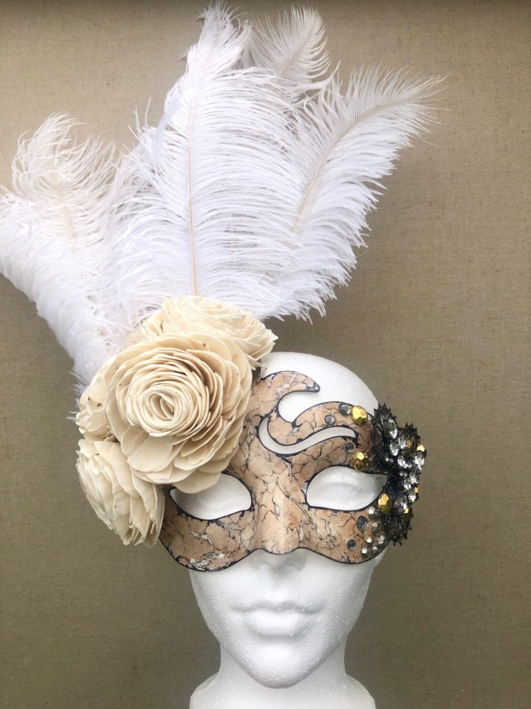 The Alley Theatre commissioned artist Holland Vavra to create masks for special guests at the 2019 ball.