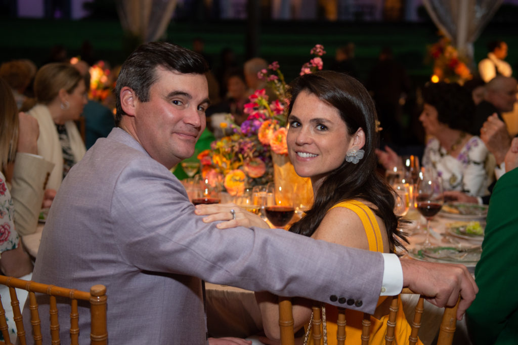 Matthew & Lacey Goossen at the Bayou Bend Garden Party.(Photo by Wilson Parish