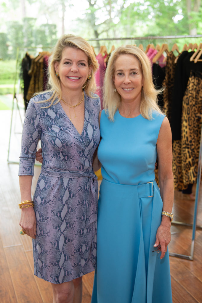Michelle Foutch, Eliza Stedman at the Bayou Bend Fashion Show & Luncheon. (Photo by Wilson Parish)