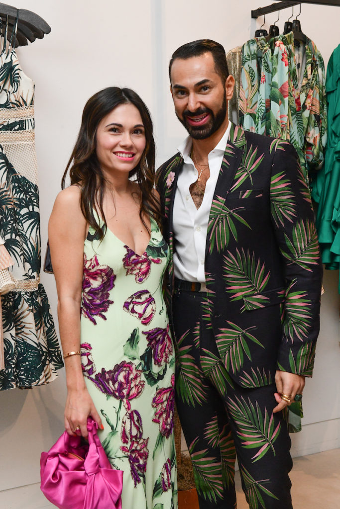 Michelle Leal, Fady Armanious at the Tootsies dinner and fashion presentation by designer Patricia Bonaldi. (Photo by Daniel Ortiz)