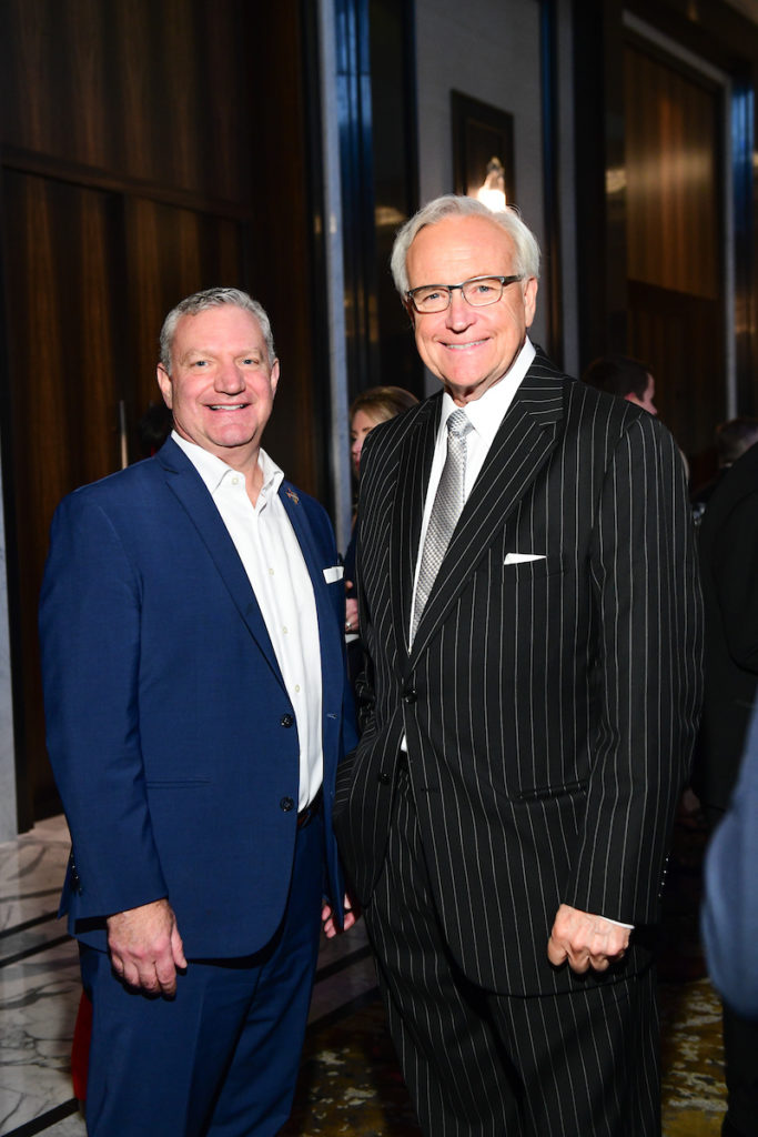 Mike Waterman, Bill King at the Nora's Home gala at the Post Oak Hotel.