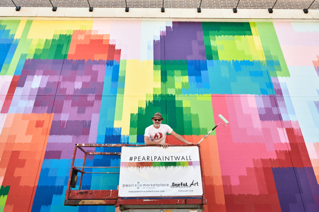 Mr. D's latest, "Pearl Paint Wall," 3120 Smith Street, adds more street-art cred to Midtown.