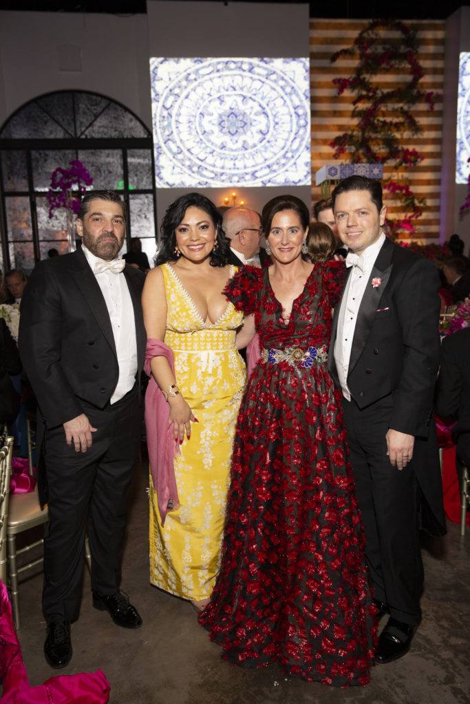 Alfredo Vilas, Ailyn Perez, Marcia Vilas, David Peck at the Houston Grand Opera Ball. (Photo by Jenny Antill) 