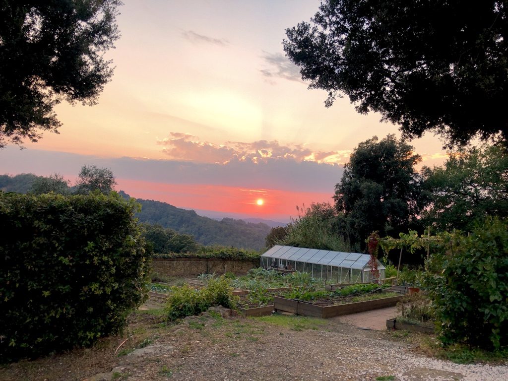 A picturesque Tuscan sunset ended every day at Villa Lena, making this residency unsurpassed. (Photo by Bradley Kerl)