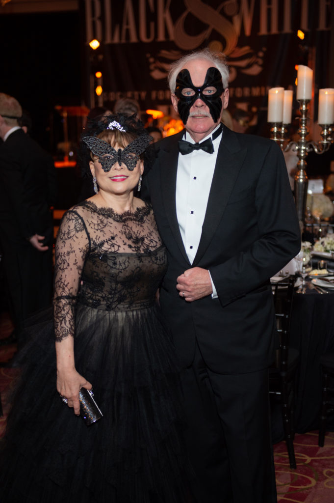 Honorees Rini & Edward Ziegler at the Society for the Performing Arts Black & White Ball at Wortham Theater Center. (Photo by Wilson Parish)
