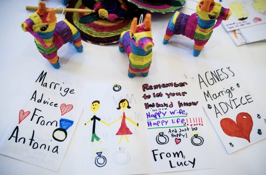 Emily's students are sweethearts.  (Photo by Chris Bailey )