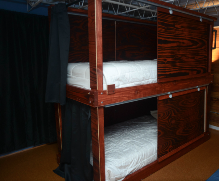 Each of the units features stackable beds. (Photo by Dominique Monday )