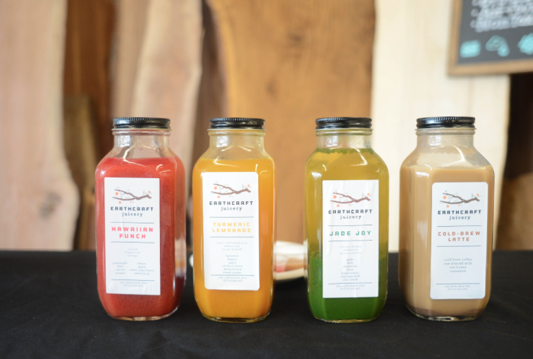 Local group Earthcraft provides raw juices. (Photo by Dominique Monday )