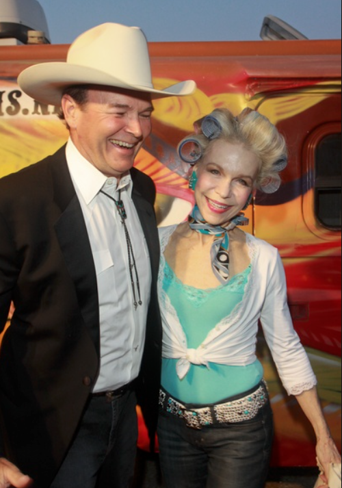 Ed Jones, Lynn Wyatt costumed for the Alley Ball in 2011. (Photo by Gary Fountain)