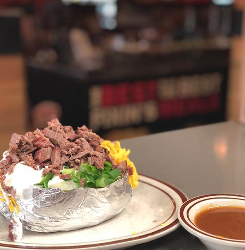 This potato's not the only thing that's baked. 