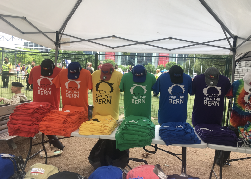 Naysayers chanted across the fence with megaphones. 