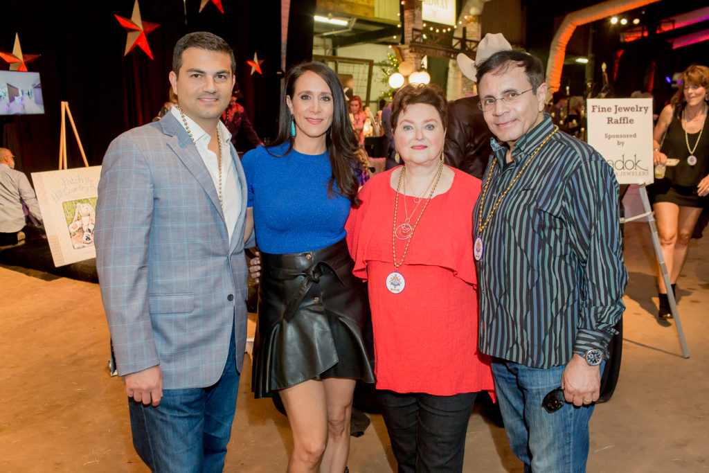 Segev & Amy Zadok, Helene & Dror Zadok at the Houston Cattle Baron's Ball at the George Ranch.  (Photo by Mike Charlton)