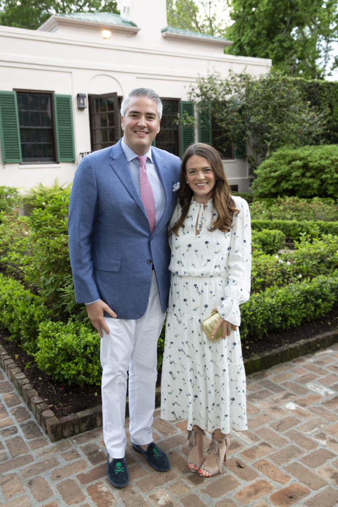 Tanner & Cara Moran at the Bayou Bend Garden Party. (Photo by Jenny Antill Clifton) 