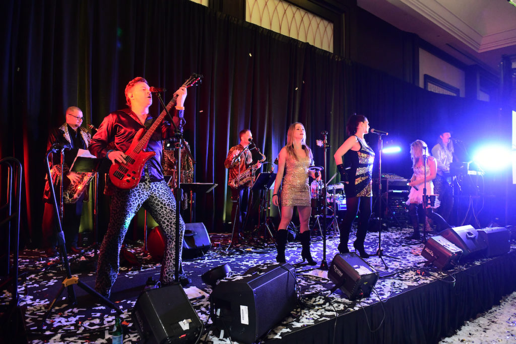 The Grooves plays the tunes at the Nora's Home gala at the Post Oak Hotel.