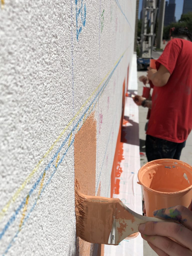 Following the grid of the project that involves both the meticulously planned and the spontaneous drips of Mr. D. 