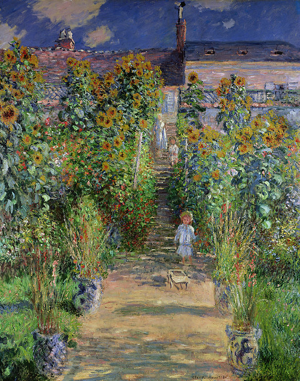 Claude Monet's The Artists' Garden at Vétheuil is a serene classic. 