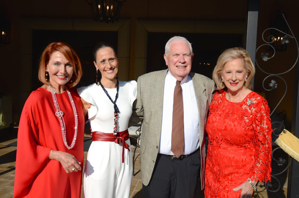 Mary Grace Gray, Tiziana Triolo, David & Mary Ann McKeithan at the kick off, held at Hotel Granduca, for the American Cancer Society's Corks & Forks fundraiser. (Photo by Roswitha Vogler)