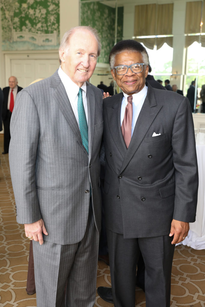 Jim Crownover, Rufus Cormier at the Men of Distinction luncheon. (Photo by Priscilla Dickson)