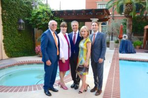 Shafik Rifaat & Shelby Hodge with hosts Giorgio & Cathy Borlenghi, Alex Borlenghi at the kick off, held at Hotel Granduca, for the American Cancer Society’s Corks & Forks fundraiser. (Photo by Roswitha Vogler)