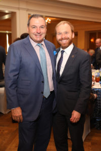 Tracy Dieterich, Pierce Bush at the Men of Distinction luncheon. (Photo by Priscilla Dickson)