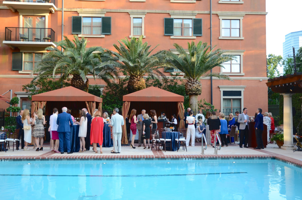 The beautiful Hotel Granduca setting for the kick-off for the American Cancer Society's Corks & Forks fundraiser. (Photo by Roswitha Vogler)