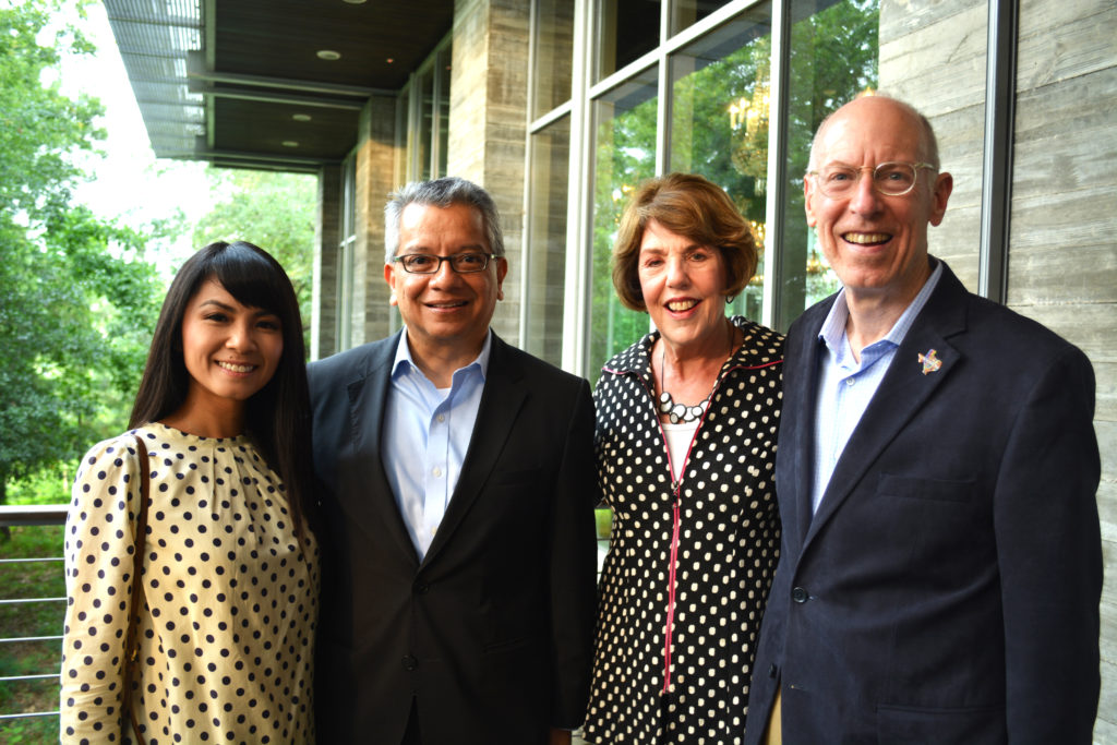 Van Ngo, David Ruiz, Lainie Gordon & David Mincberg at the Buffalo Bayou Partnership dinner at The Dunlavy. (Photo by Trudi Smith)