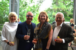 Susan and Neal Hirsch, Jane and Rick Jones at the Buffalo Bayou Partnership dinner at The Dunlavy. (Photo by Trudi Smith)