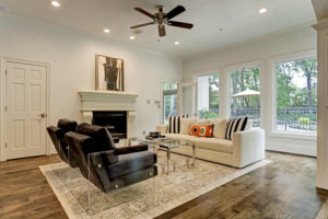 The family room 7,800 square foot home at 12014 Tall Oaks on view at the John Daugherty Realtors Spring  Soirée.