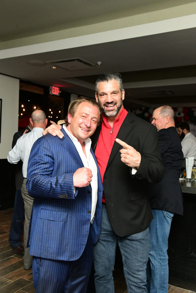 Benjamin Berg, Lou Savarese at the opening of B.B. Italia Kitchen & Bar. (Photo by Daniel Ortiz)