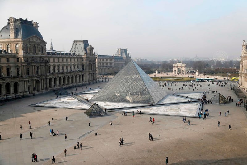 I.M. Pei's Pyramid in the courtyard of the Louvre museum. Photo courtesy Agence France-Presse