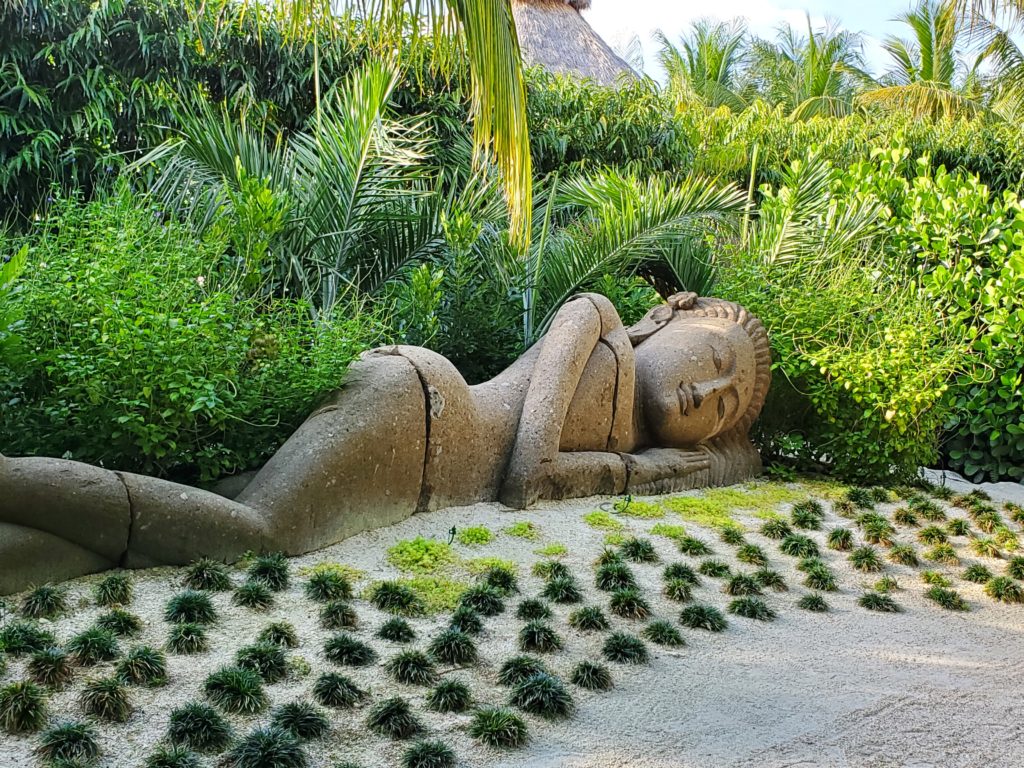 The reclining buddha a symbol of  the Bungalows at Key Largo zeitgeist. (Photo by Shelby Hodge)