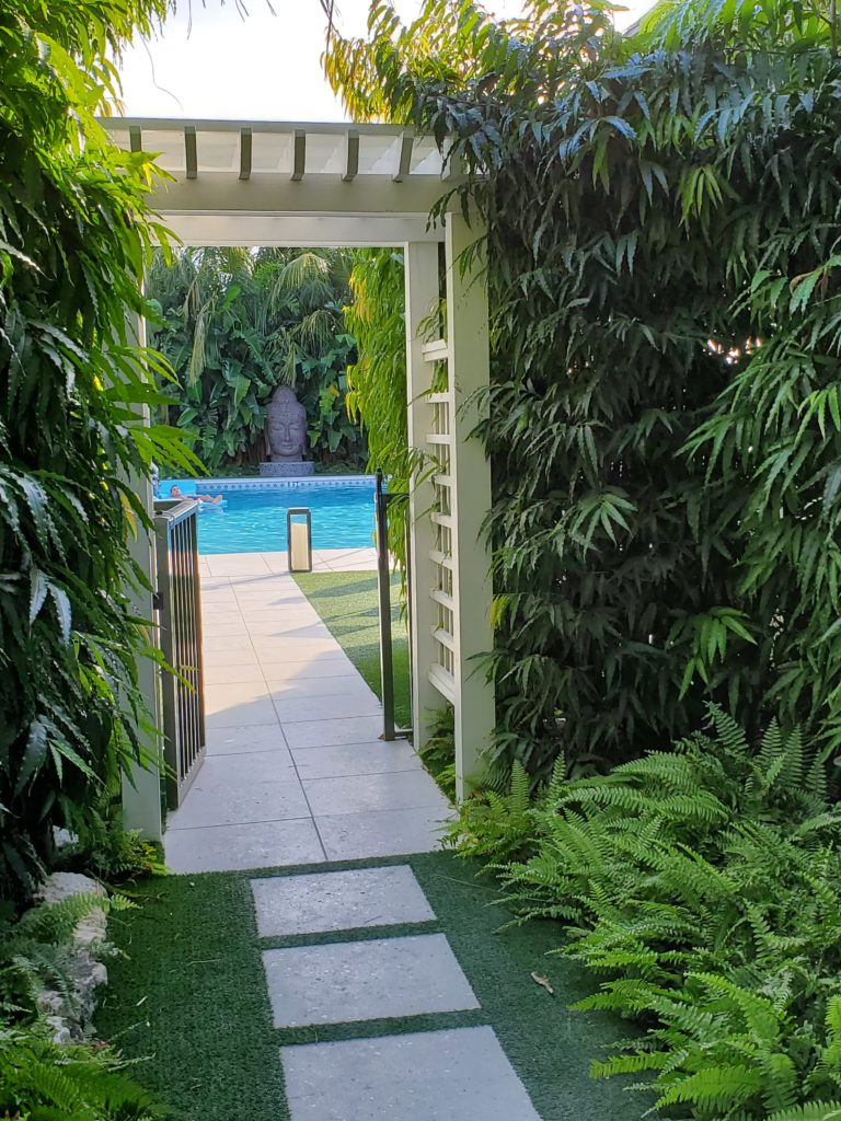 Entry to the secluded swimming pool. (Photo by Shelby Hodge)
