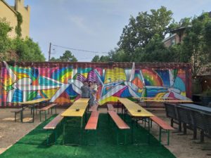 Houston’s newest street-art piece bears a sustainable message. (Photo by CDA)