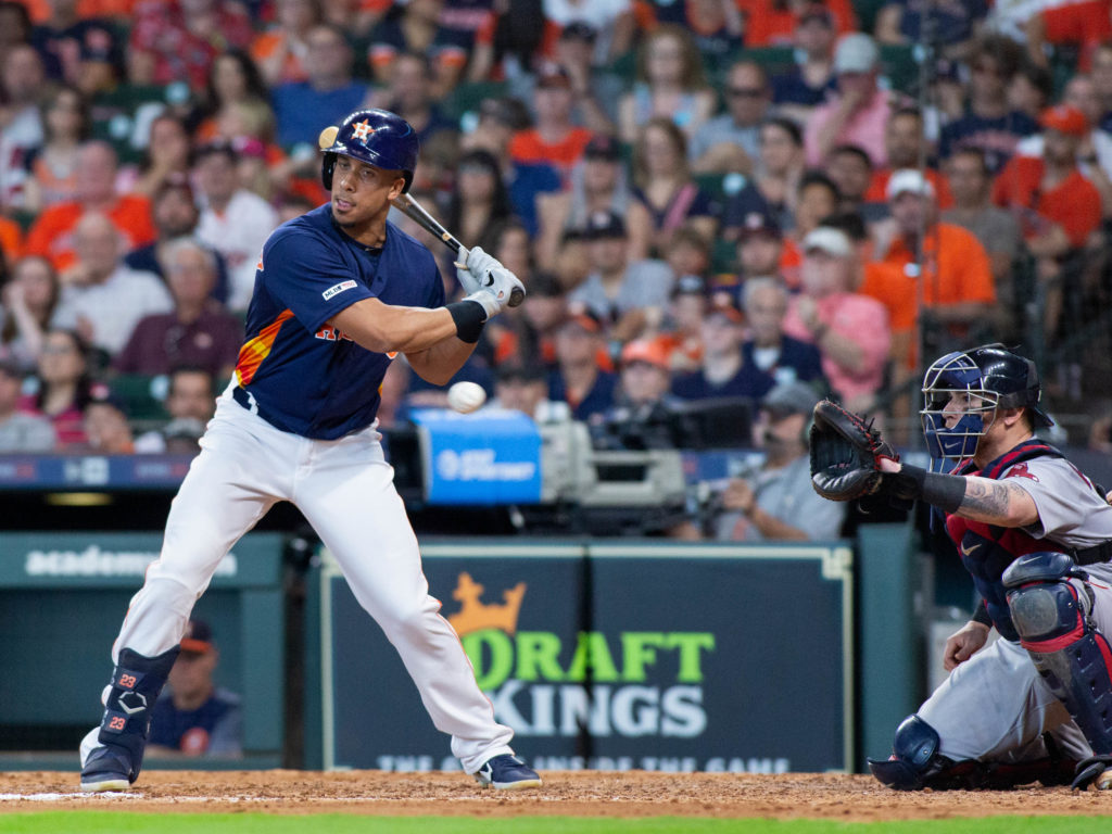Michael Brantley is challenging for the batting title. (Photo by F. Carter Smith)