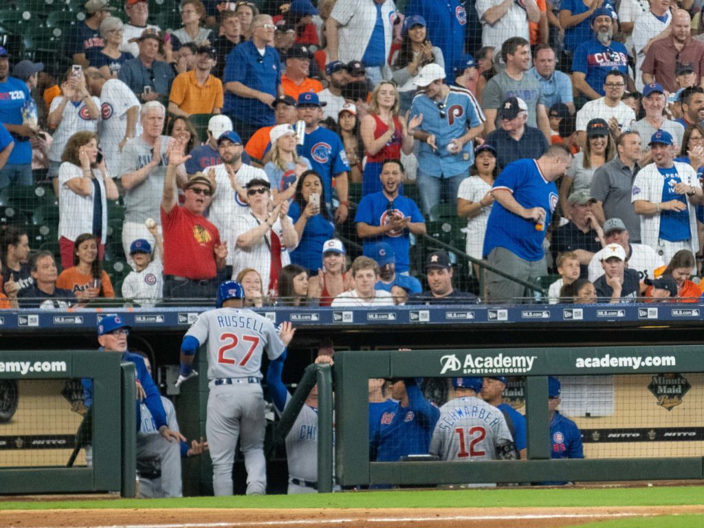Chicago Cubs fans made their presence felt among a massive crowd at Minute Maid Park. (Photo by F. Carter Smith)