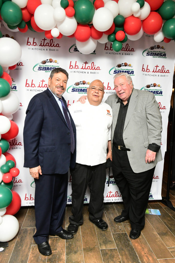 Joe Malheiro, Tommy Elbashary, Jack Rains at the opening of B.B. Italia Kitchen & Bar. (Photo by Daniel Ortiz)