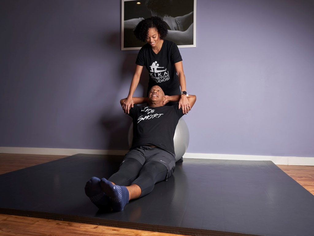 Kika Stretch is an assisted stretching fitness studio. Courtesy of Kika