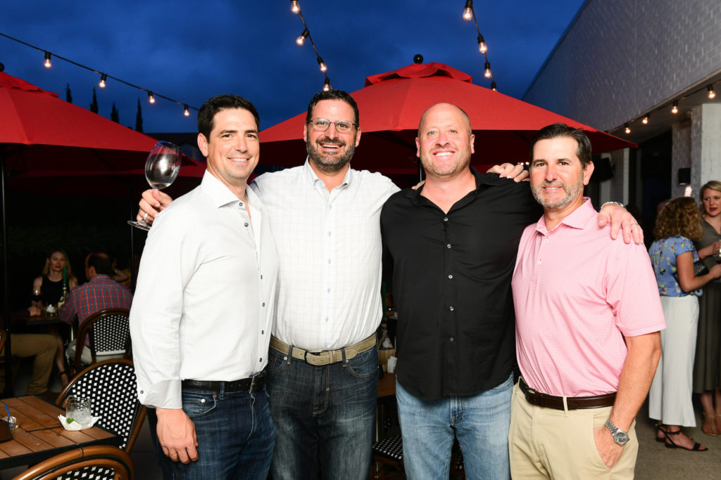 Peter Vescovo, Craig Vander Schoor, Rick Alexander, Raul Abello at the opening of B.B. Italia Kitchen & Bar. (Photo by Daniel Ortiz)