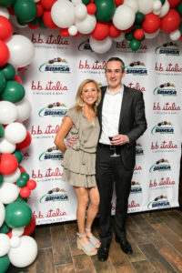 Emily & Tug Hanley  at the opening of B.B. Italia Kitchen & Bar. (Photo by Daniel Ortiz)