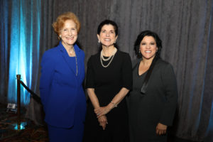 Susan Baker, Luci Baines Johnson, Claudia Aguirre at the Holocaust Museum Houston LBJ Moral Courage Award dinner.