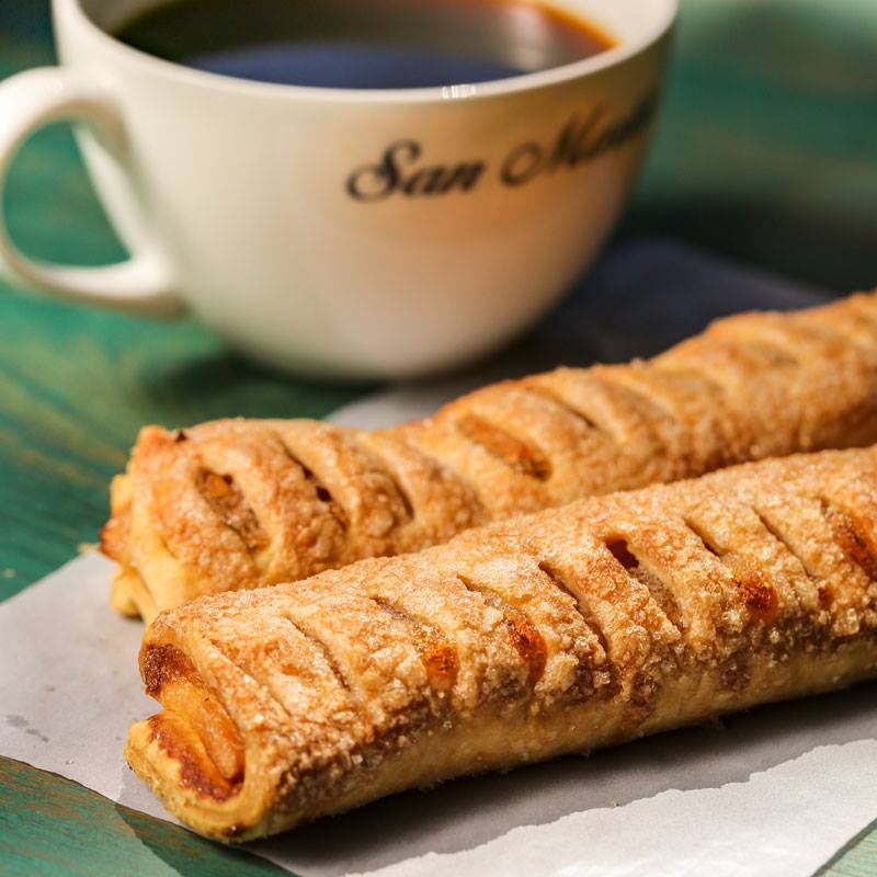 San Martin Bakery has delicious strudel sticks and Guatemalan coffee.