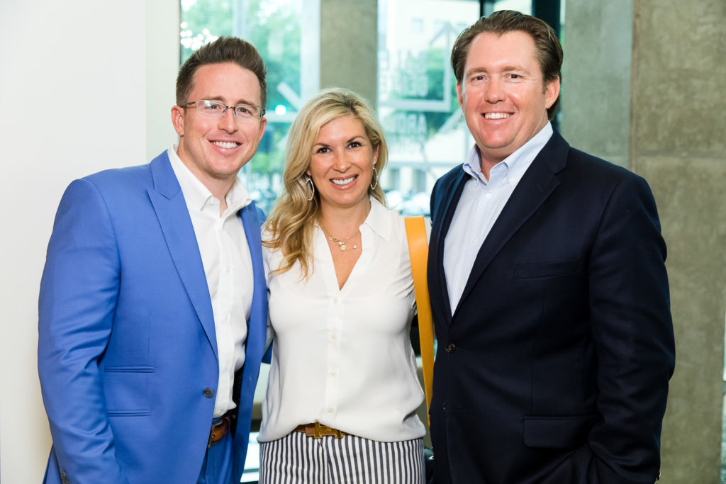 Adam Albright, DeeAnn & Marcus Thigpen at Construction Concepts BLDiT charity event for Camp for All. (Photo by Hung Truong)