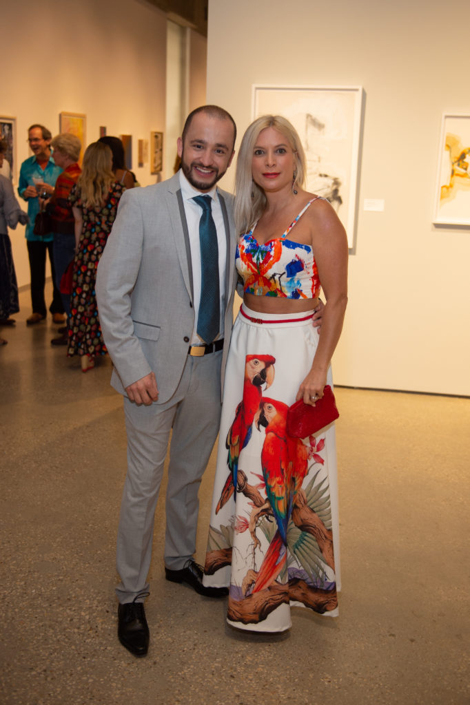 Adrian Diaz Escobar Sanchez, Roberta March at the Glassell School of Art benefit. (Photo by Wilson Parish)