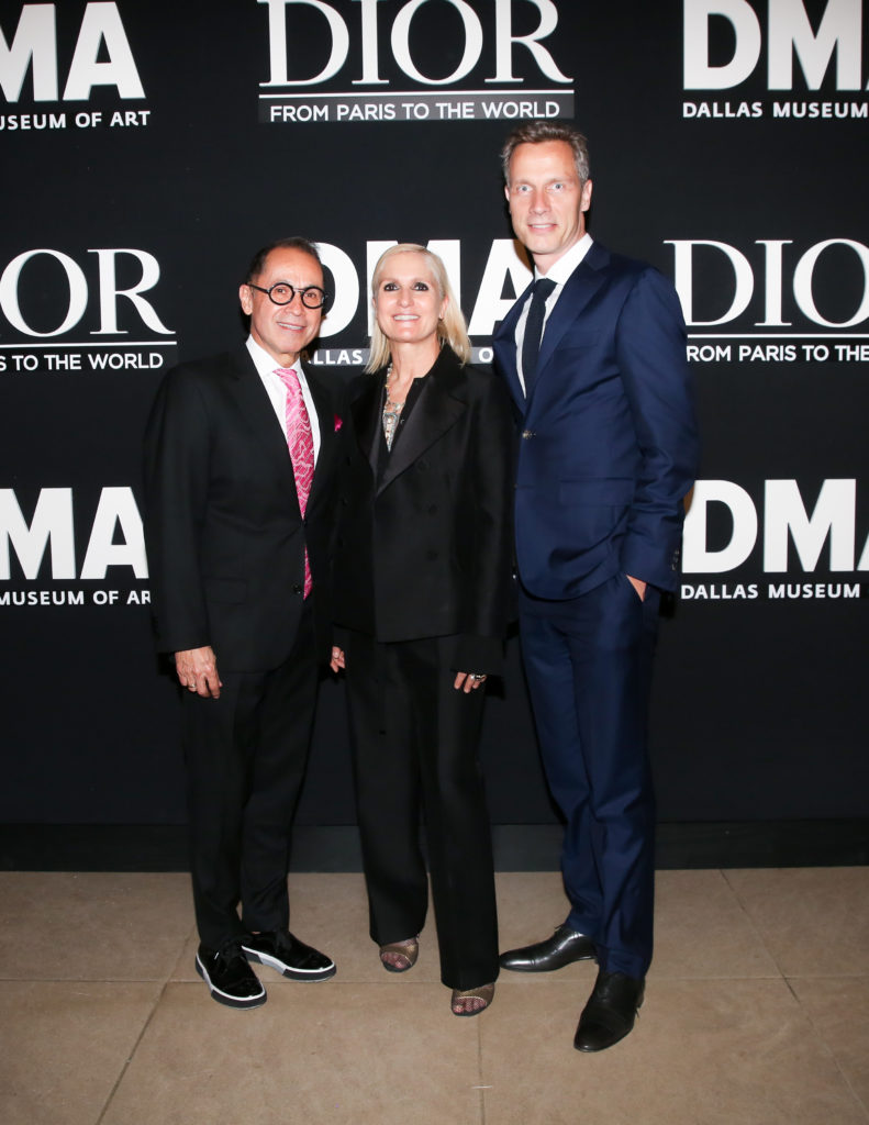 Agustín Arteaga, Maria Grazia Chiuri, Geoffroy van Raemdonck (Photo by Marc Patrick/BFA)