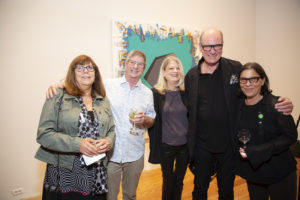 Carter Ernst & Paul Kittelson, Ann Stautberg & Frank X. Tolbert 2, Rachel Hecker at Glasstire Party for Rainey Knudson at Texas Gallery. (Photo by Jenny Antill Clifton)