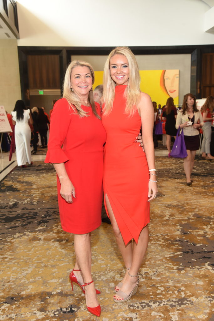 Cindy Cook, Courtney Cook at the Go Red for Women luncheon at the Post Oak Hotel. 
