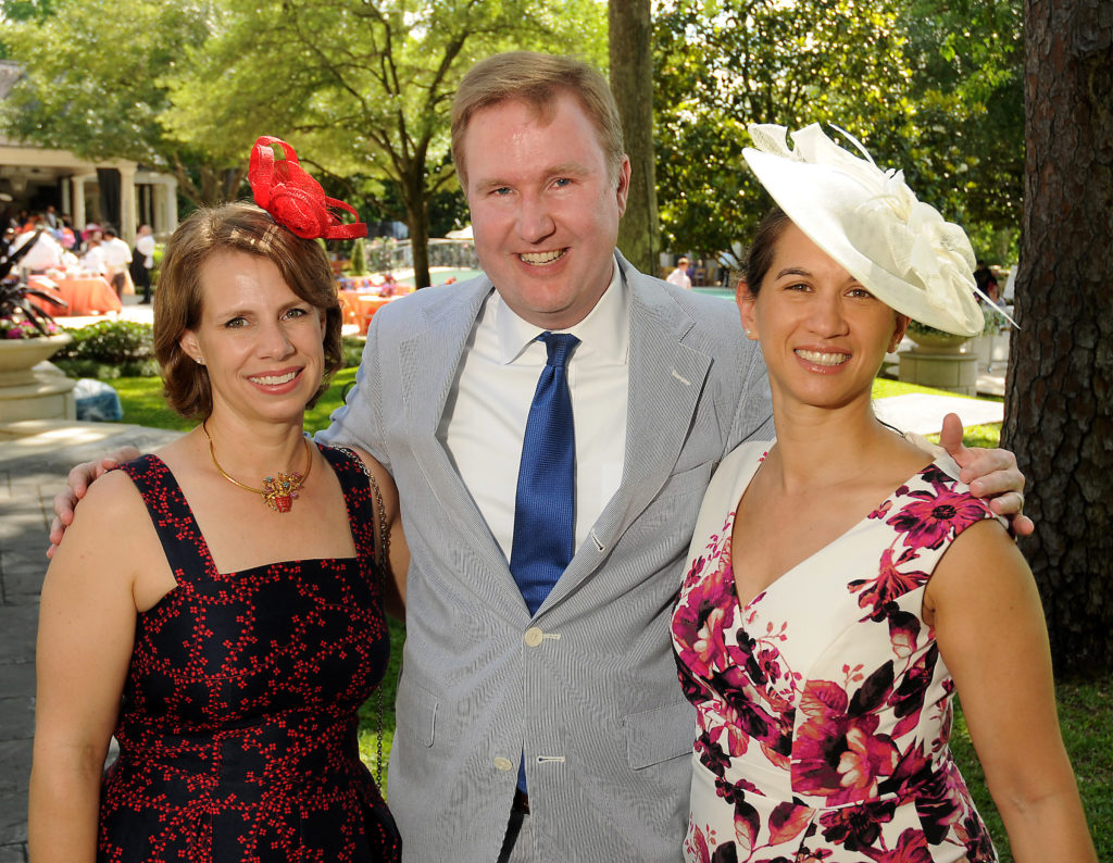 Lauren & Rob Gray, Yvette Mirabal at the Hats, Hearts & Horseshoes Kentucky Derby Affair benefiting Bo's Place. (Dave Rossman Photo)