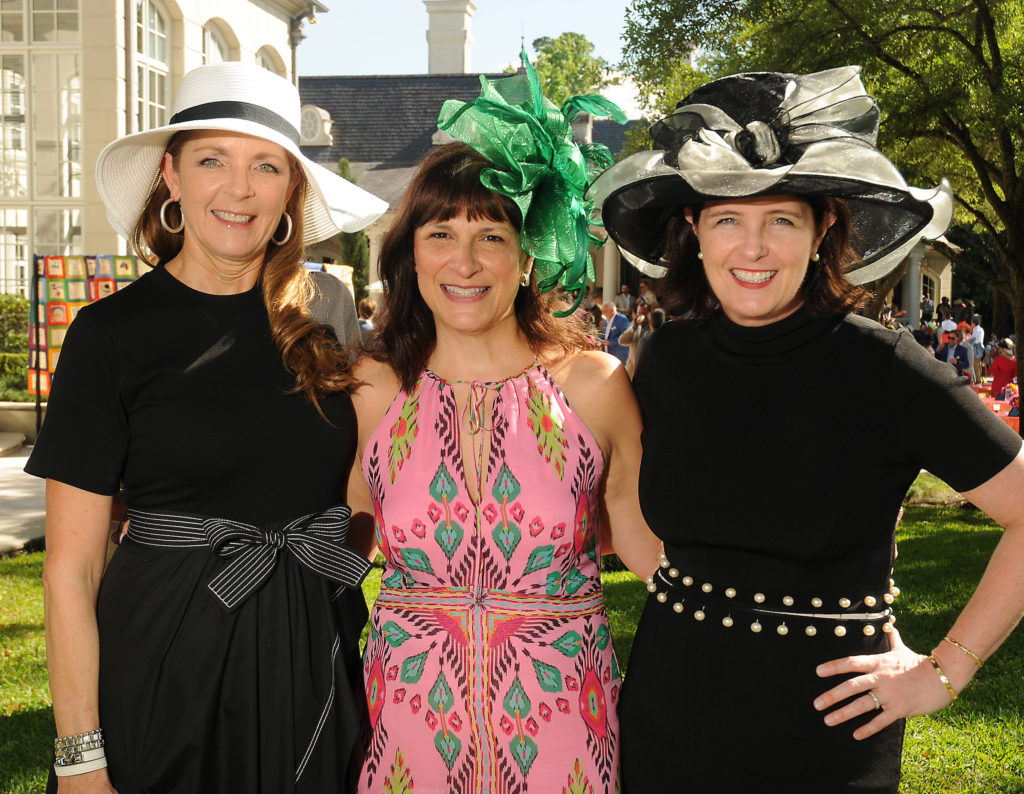 Paige Fertitta, Deanna Barton, Karen Thompson at the Hats, Hearts & Horseshoes Kentucky Derby Affair benefiting Bo's Place. (Dave Rossman Photo)
